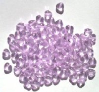 100 6mm Transparent Alexandrite Glass Heart Beads